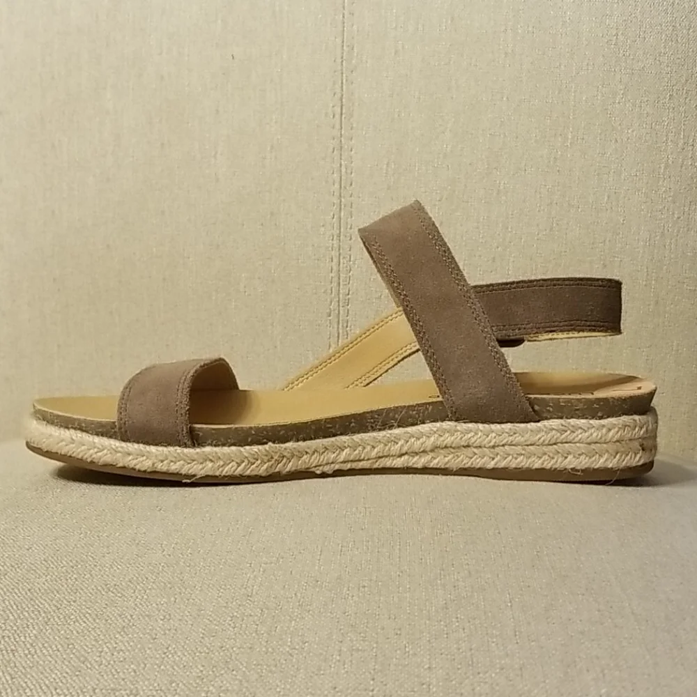 Lucky Brand Gadine Leather Jute Sandals - Picture 3 of 14